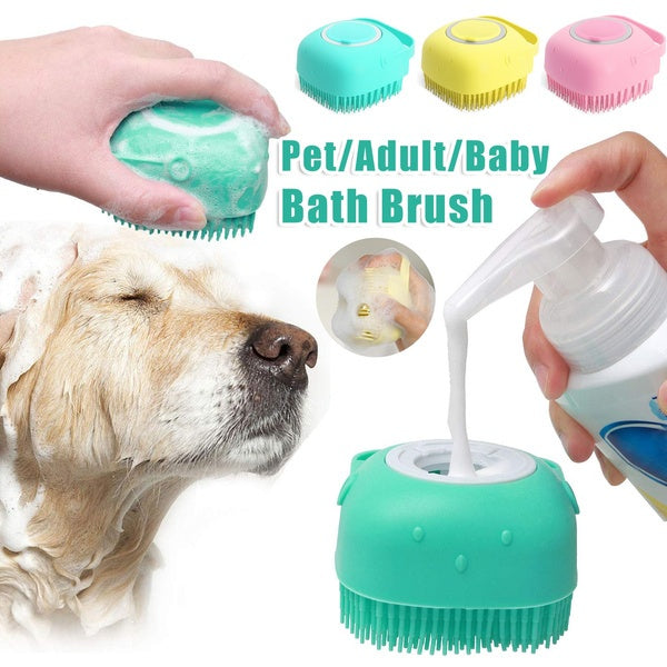Silicone Dog Bath & Massage Glove – Gentle Grooming & Shampoo Dispenser