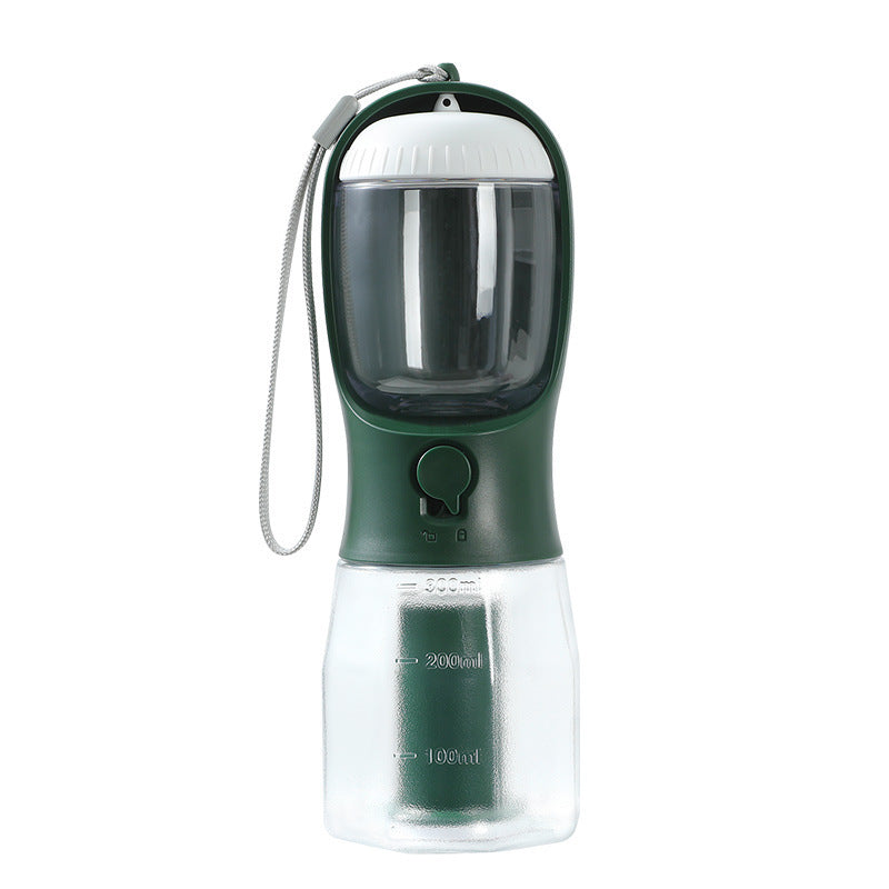 3-in-1 Portable Dog Water Bottle β With Food Container & Waste Bag Dispenser