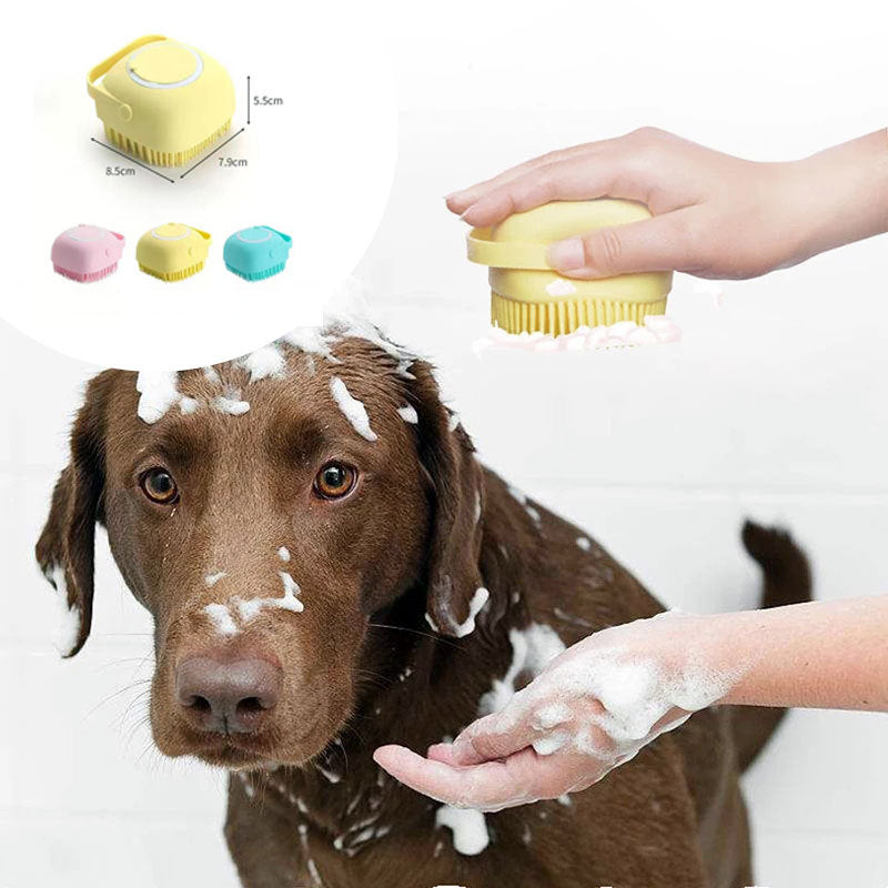 Silicone Dog Bath & Massage Glove – Gentle Grooming & Shampoo Dispenser
