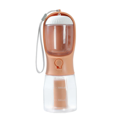 3-in-1 Portable Dog Water Bottle – With Food Container & Waste Bag Dispenser