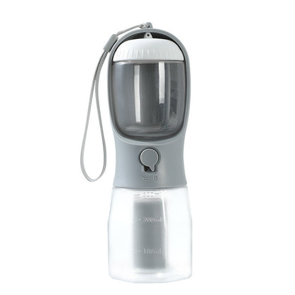 3-in-1 Portable Dog Water Bottle – With Food Container & Waste Bag Dispenser