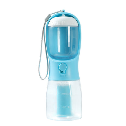 3-in-1 Portable Dog Water Bottle – With Food Container & Waste Bag Dispenser